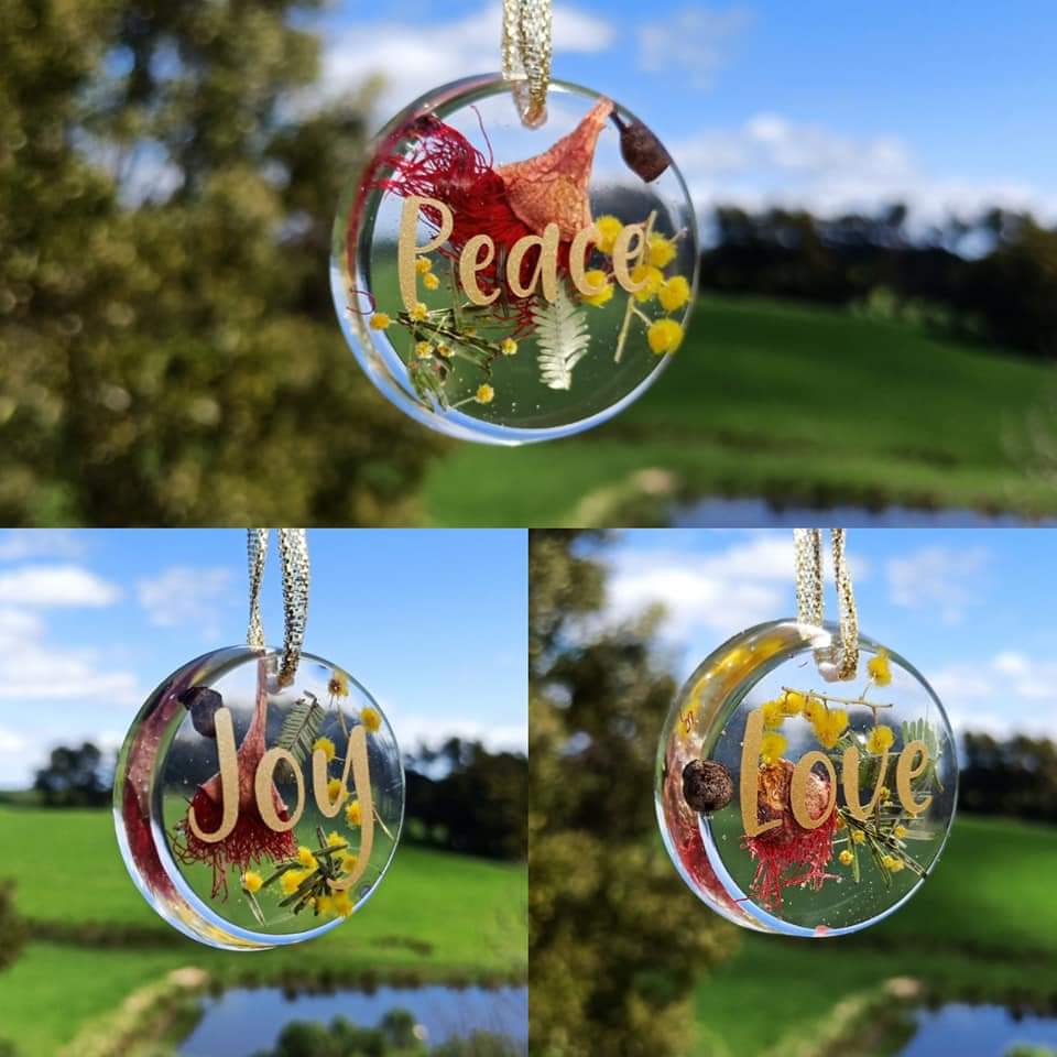 Native Peace love joy Christmas decoration set