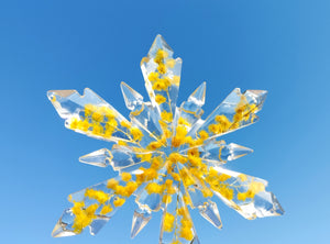 Wattle snowflake hanging Christmas decoration