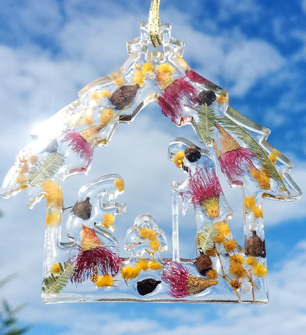 Nature hanging nativity decoration